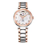 Montre automatique pour femme Cover Diamond Open Heart en nacre, bicolore - COA8.03